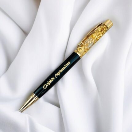 ✨ Premium Golden Flake Customised Name Pen ✨