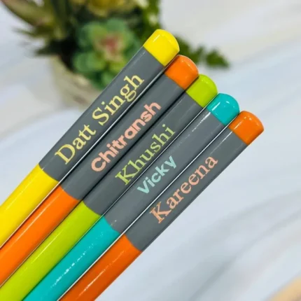 Customized Name On Pencils Set. Personalized Gift For Kids Birthday And Return Gifts  1 Box