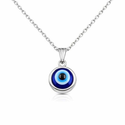 Divine Hindu Evil Eye Locket Necklace for Men & Women | Nazar Protection Pendant Chain | Stylish Blue Evil Eye Pendant | Spiritual Protection Jewelry