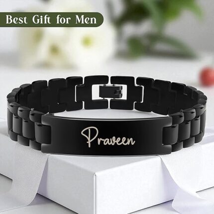 Personalized Name Bracelet Black