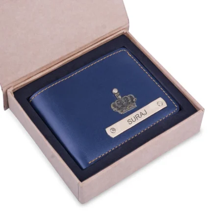 Trendy Customised Wallet in Blue Colour