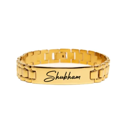 Personalized Golden Chain Bracelet