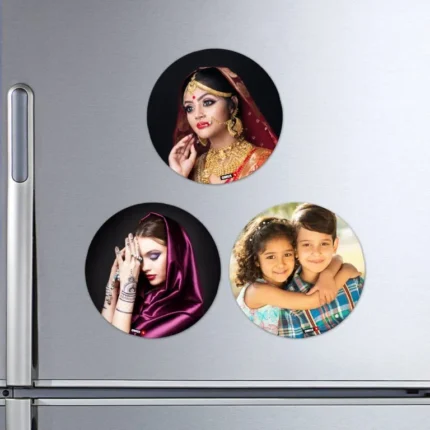 Circle Shape Fridge Magnet 3 Pcs