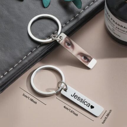 Colourful Customised Eye Photo Keyring