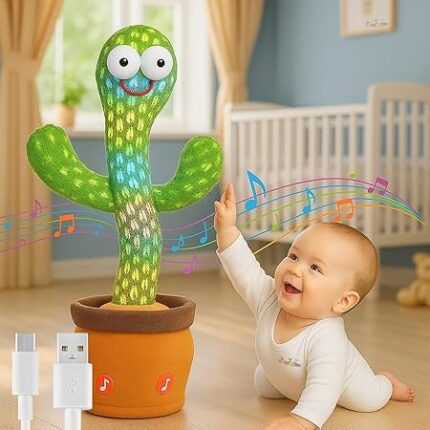 Talking Cactus Toy for Kids - Musical Dancing, Speaking Cactus Toy for Babies – Educational Talking Toy for Baby Boys & Girls (0-3 Years) – Speaking, Repeating for Toddlers